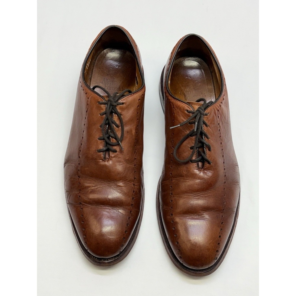 VTG Allen Edmonds Hastings Burnished Brown Brogue Oxfords Leather Soles 11D EUC - Picture 6 of 14